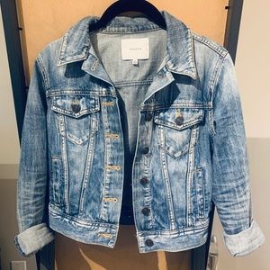 Aritzia cropped jean jacket XS